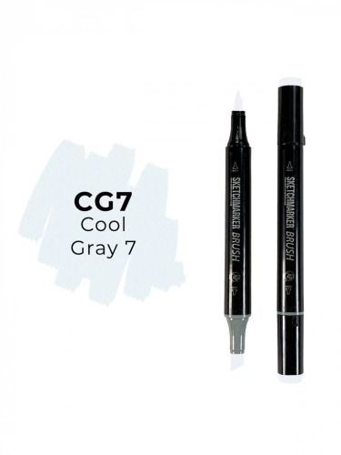 Маркер двухсторонний на спиртовой основе Sketchmarker Brush Цвет Прохладный серый 7