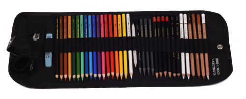 Набор графических материалов с карандашами Koh-I-Noor "Mondeluz" 37 предметов, пенал-рулон