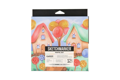 Набор маркеров Sketchmarker "Classic Pastel Set" 12 цветов в картонной упаковке
