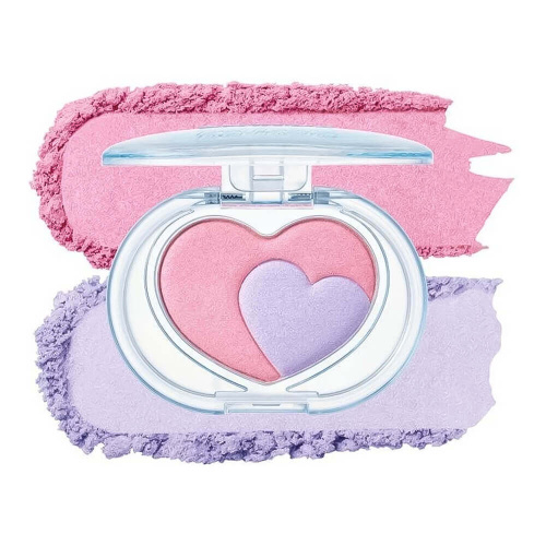 Двойной хайлайтер для лица Peripera Heart Pocketbeam 02 Cool Lighting