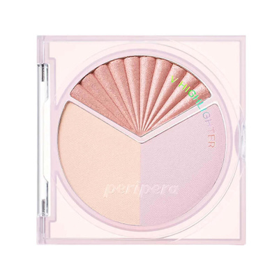 Трёхцветная палетка хайлайтеров Peripera V Highlighter 03 Voluming Veil