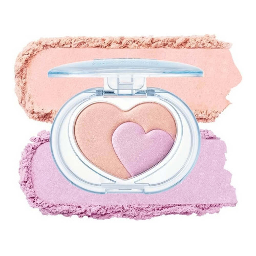 Двойной хайлайтер для лица Peripera Heart Pocketbeam 03 Angel Cheat Key