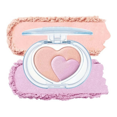 Двойной хайлайтер для лица Peripera Heart Pocketbeam 03 Angel Cheat Key