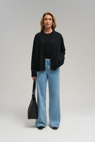 Кардиган свободного кроя с хлопком