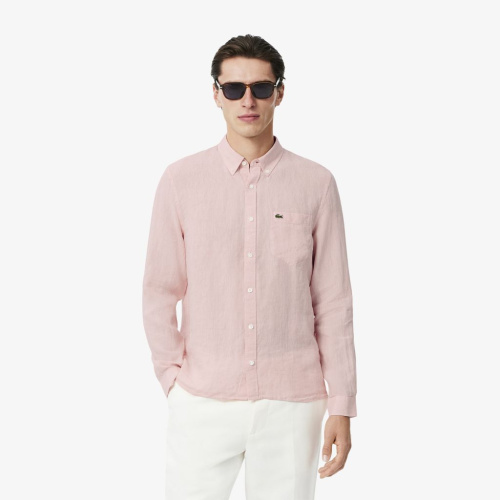 Мужская льняная рубашка Lacoste Regular Fit