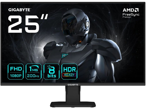 Монитор 23,8" GIGABYTE GS25F2 1920x1080 LED, 16:9, IPS, 300cd, 1ms, 178гр/178гр, DP, HDMI, 200Hz, black