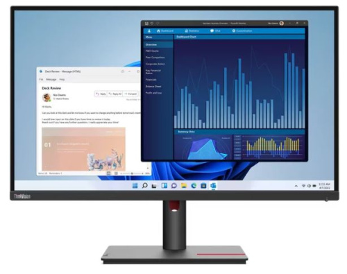 Монитор 27" Lenovo ThinkVision T27p-30 63A9GAR1CB 3840x216 WLED, 16:9, IPS, 350cd, 1300:1, 3M:1, 4ms, 178/178, DP, HDMI, 4*USB, 60Hz, Tilt, HAS, VESA,