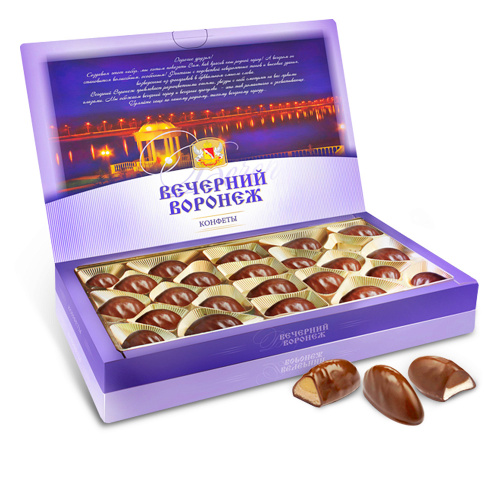 Конфеты Вечерний Воронеж, Воронежская кондитерская фабрика, 450 гр.