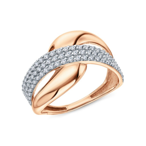 Золотое кольцо с фианитами