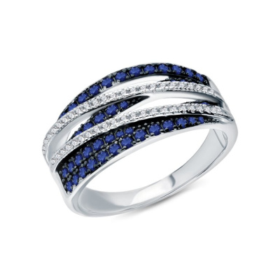 Серебряное кольцо с фианитами