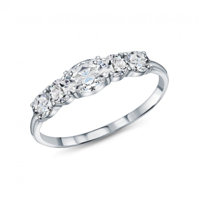 Серебряное кольцо с фианитами