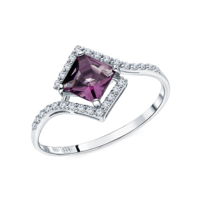 Серебряное кольцо с фианитами