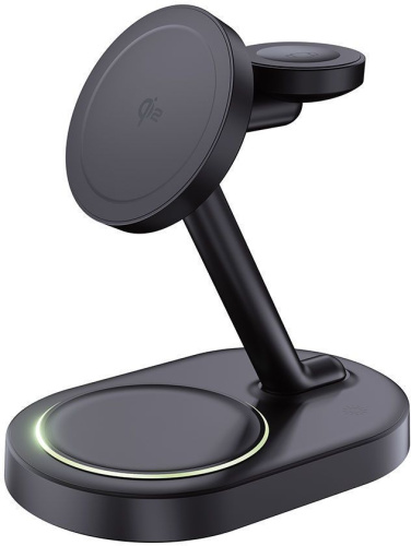 Беспроводное зарядное устройство Deppa QI2 NEO Galaxy 3 в 1 MagSafe черный