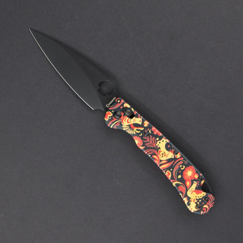 Складной нож Daggerr Sting Slim Khokhloma, сталь VG-10, рукоять G10