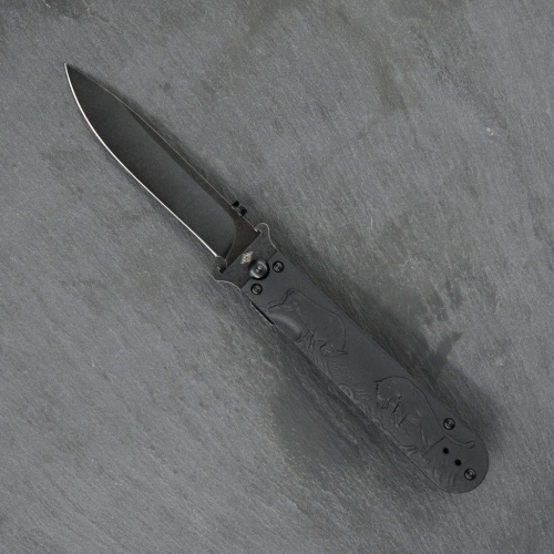 Складной нож Перемен Зубры BW, сталь 8Cr14MoV, рукоять FRN, черный