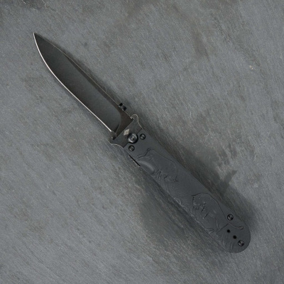 Складной нож Перемен Зубры BW, сталь 8Cr14MoV, рукоять FRN, черный