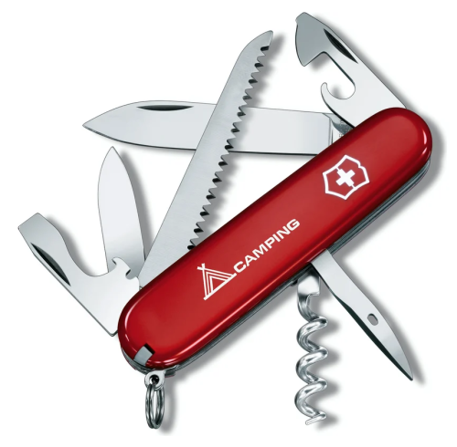 Нож перочинный Victorinox Camper, сталь X55CrMo14, рукоять Cellidor®, красный