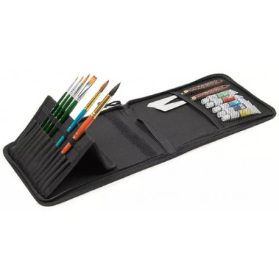 Пенал для кистей на короткой ручке, 12 отд. + карман-сетка
