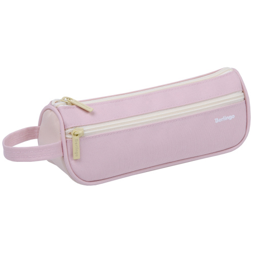 Пенал-косметичка 1 отделение, 1 карман Berlingo "Polo pink" 215*80*60 мм, полиэстер