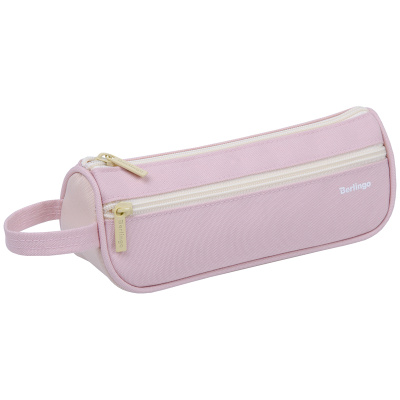 Пенал-косметичка 1 отделение, 1 карман Berlingo "Polo pink" 215*80*60 мм, полиэстер