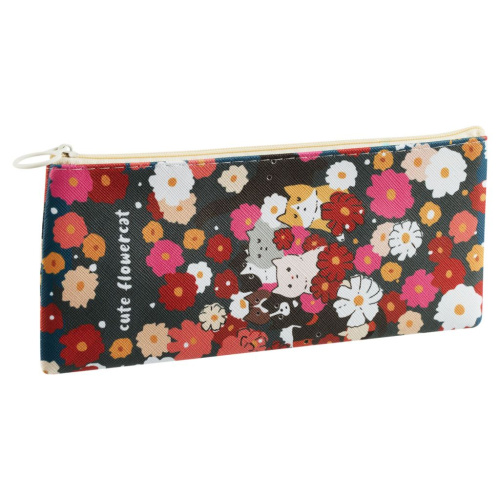 Пенал мягкий MESHU "Flowers" 20х10 см, искусственная кожа