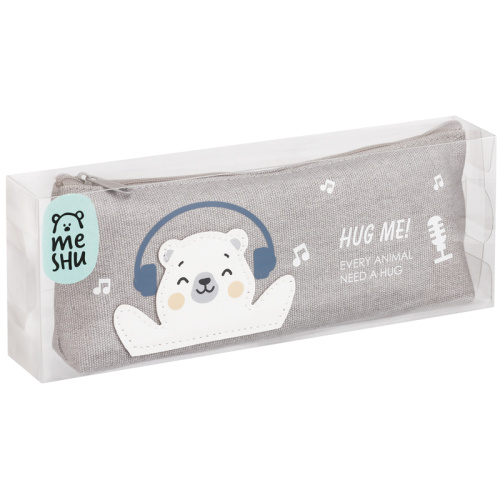 Пенал мягкий MESHU "Happy bear" 210*82*40 мм, канвас