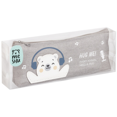 Пенал мягкий MESHU "Happy bear" 210*82*40 мм, канвас