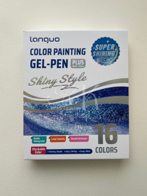 Набор ручек гелевых Languo, 1,00 мм, 16 цветов, с глиттером