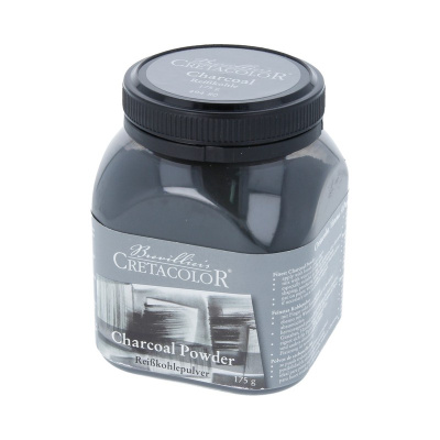 Угольная пудра, полностью водорастворимая Cretacolor 175 г в прозрачной пластмассовой банке