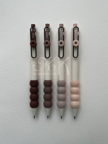 Набор ручек гелевых, автоматические Languo, 0,5 мм, 4 шт, чернила черные