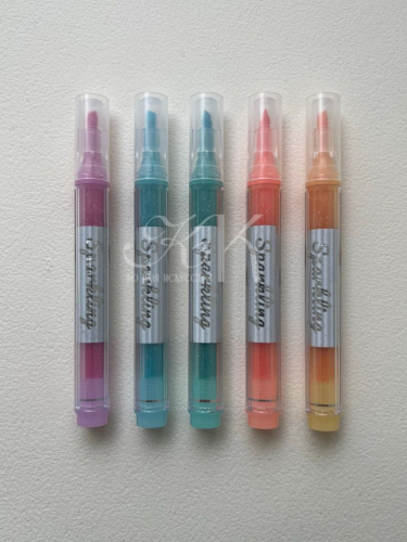 Набор текстовыделителей Languo, 5 цветов с глиттером