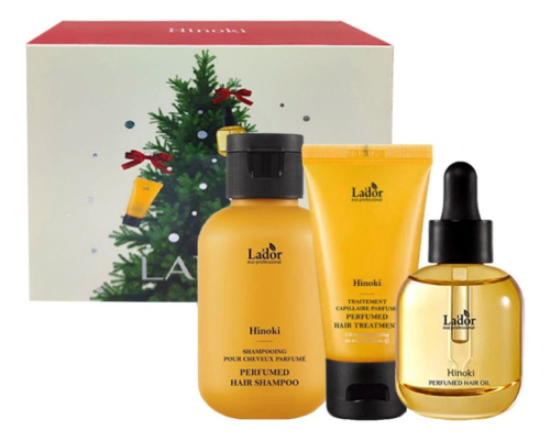 Парфюмированный набор для волос Perfumed Hair Hinoki (шампунь 100мл + бальзам 50мл + масло 30мл)