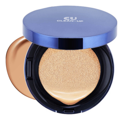 Тональный кушон для лица со сменным блоком Clean-Up Skin Fit Cushion Pact SPF50+ PA+++ 15/15г: No 19