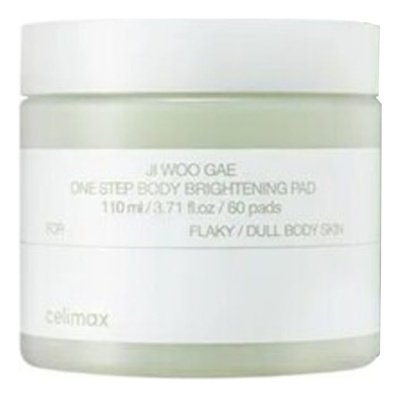 Пэды-тонер для тела выравнивающие тон кожи Jiwoogae One Step Body Brightening Pad 60шт