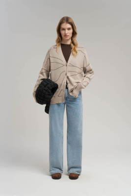 Легкий свободный кардиган с хлопком