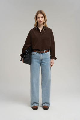 Свободная рубашка из вельвета