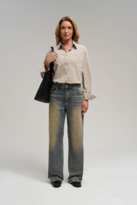 Свободная рубашка из вельвета