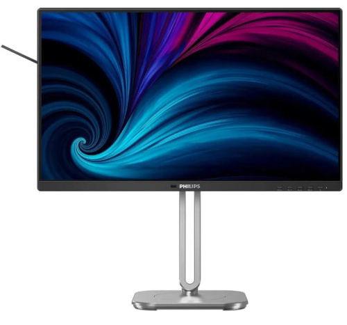 Монитор 23,8" Philips 24B2U4301 1920x1080, 16:9, IPS, 300cd/m, 1500:1, 4ms, 178°/178°, 120Hz, HDMI, DP, USB Hub, USB-C, RJ45, Speakers, Tilt, HAS, Swi