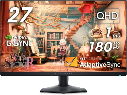 Монитор 27" Dell AW2724DM black, IPS, 2560x1440, 165Hz, 1ms, 600cd/m2, 178°/178°, 1000:1, DP, HDMI