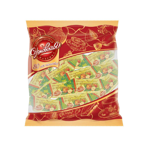 Конфеты Сормовские с орешками, Сормовская кондитерская фабрика, 200 гр.