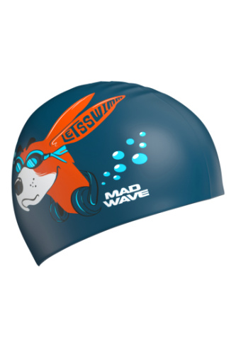 Силиконовая шапочка для плавания Dog with goggles