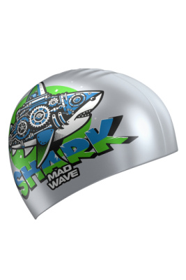 Силиконовая шапочка для плавания Shark