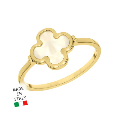 Золотое кольцо с перламутром природным