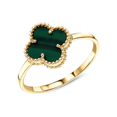 Золотое кольцо с малахитом