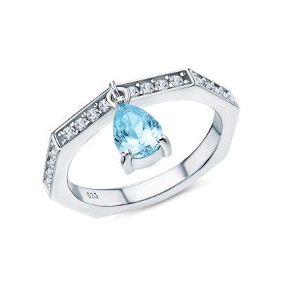 Серебряное кольцо с фианитами