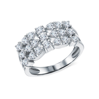 Золотое кольцо с бриллиантами природными