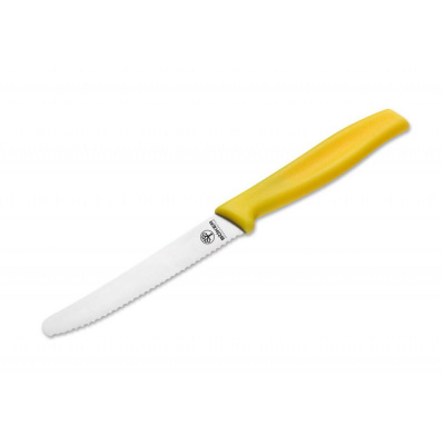 Кухонный нож для томатов Boker Sandwich Knife Yellow 105 мм, нержавеющая сталь, рукоять ABS-пластик, желтый