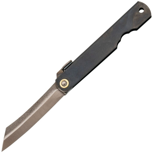 Нож складной Higonokami Nagao Kanekoma, сталь SK-5, японский традиционный, рукоять нержавеющая сталь черная