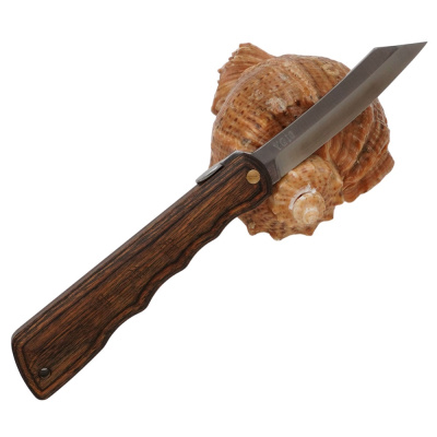 Складной нож Nagao Higonokami Woody, 80мм, сталь VG10, рукоять Walnut Brown