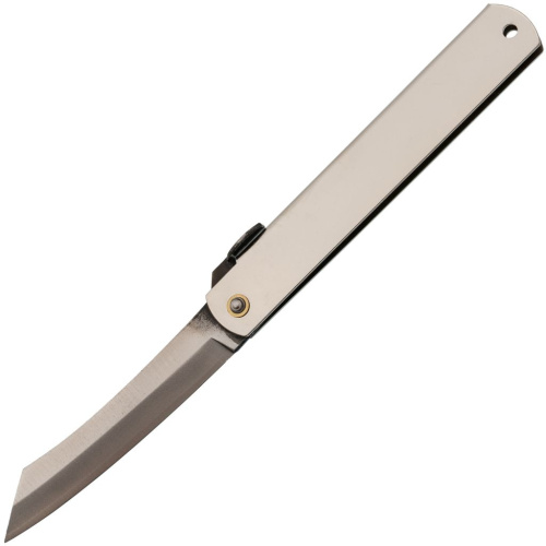 Нож складной Higonokami Nagao Kanekoma, 100мм, сталь SK-5 3 слоя, рукоять нержавеющая сталь серебристая